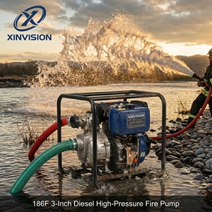 Pompe à eau diesel 9HP haute pression 150m pour système d'irrigation agricole en montagne, unité d'irrigation agricole haute pression 3 pouces 186F - Product Image 5