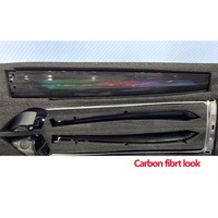Pour Tesla Model 3 Model Y 2021-2023, panneau d'éclairage ambiant RGB pour tableau de bord, fibre de carbone, noir piano, amélioration de l'intérieur
