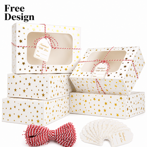Caja <span class=keywords><strong>de</strong></span> embalaje con impresión personalizada para aperitivos, galletas, <span class=keywords><strong>repostería</strong></span>, pan y postre, con ventana transparente - Product Image 1