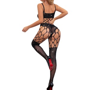 New Arrival Glitter Christmas Erotic <b>Stocking</b> Sexy Lingerie Rhinestone Thin Fishnet Costumes Crotchless Full Body <b>Stocking</b> - Product Image 5