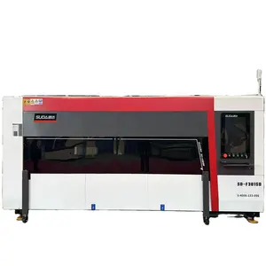 SUDA High-accuracy full cover F3015D automatic cnc fiber laser cutting machine for stainless steel equipped with camera