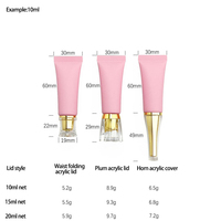 Tube rose de 10ml/15ml/20ml personnalisé en gros tube de brillant à lèvres de maquillage repulpant à haute teneur en pigments rouge à lèvres