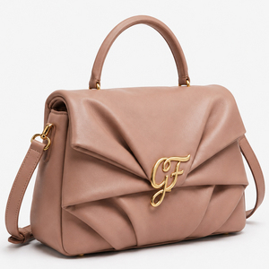 Bolso de Mano de PU Suave con Solapa Plegada, Diseño de Autor, Logotipo Metálico Personalizado, Bolso de Hombro de Moda con Múltiples Compartimentos - Product Image 3