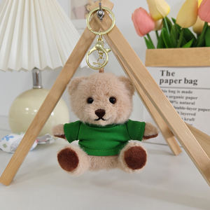 Брелок-медведь из супермягкого плюша с индивидуальным логотипом, персонализированный подарок на день рождения, украшение для сумок, для корпоративных подарков и продвижения бизнеса - Product Image 5