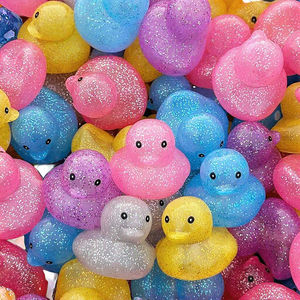 グリッターカスタムブラックラバーダックキュートデザインスクイーキングプロモーションおもちゃギフト - Product Image 2