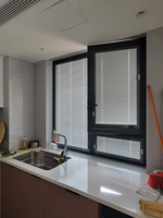 Ventanas de Aleación de Aluminio con Vidrio Templado, Ventana Abatible con Persianas Integradas, Ventanas Abatibles Insonorizadas, Ventana Abatible Pequeña