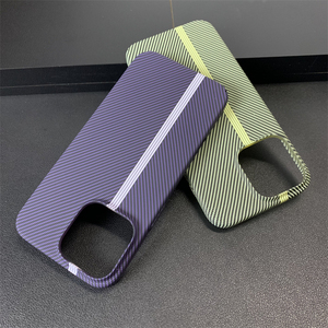 Hot Carbon Sợi Kết Cấu Điện Thoại Di Động Trường Hợp Đối Với iPhone 11 12 13 14 15 16 Pro Max Cộng Với Siêu Mỏng Cứng PC Bảo Vệ Cover Quay Lại - Product Image 2