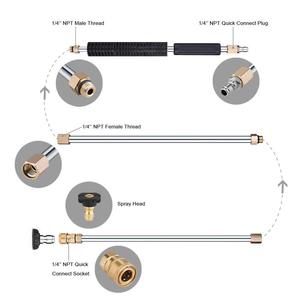 Stm High Pressure Washer <b>Extension</b> <b>Rod</b> Set 10 Pc Stainless Steel 1/4 Inch Quick Connect 4000Psi U Shape Nozzle Kit - Product Image 3
