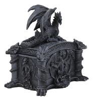 Petite statue de dragon en résine aux yeux fermés pour l'extérieur du jardin