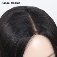 Prothèses capillaires chinoises en cheveux humains naturels pour femmes, pour cheveux clairsemés, sans frange, avec base mono plus large