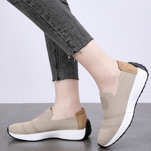 Zapatillas de Mujer al por Mayor con Parte Superior de Punto Transpirable, Mocasines Sin Cordones para Caminar, Calzado Deportivo Femenino - Product Image 2