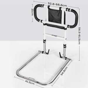 Riel de guía auxiliar para cama, personas mayores, superventas, almohadilla DE SEGURIDAD DE Metal ajustable de doble poste, hogar para ancianos adultos - Product Image 5