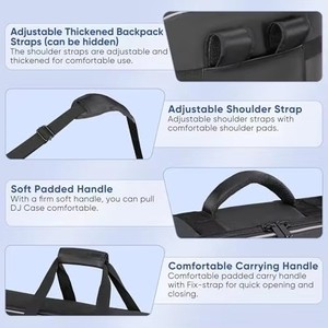 Weich gepolsterter Rollrucksack <span class=keywords><strong>DJ</strong></span>-<span class=keywords><strong>Controller</strong></span>-Koffer mit Rollen Kompatibel mit <span class=keywords><strong>DDJ</strong></span> FLX10/1000/1000SRT/REV7/REV5/SC LIVE Elektronische Orgel - Product Image 4