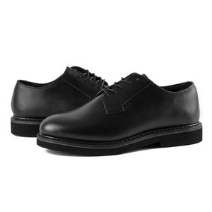 Chaussure d'officier en cuir véritable noir mat pour homme d'automne - Product Image 3