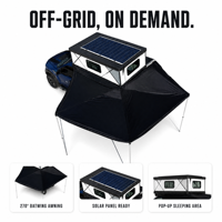 Coque de camping rigide pour pick-up 6,5 pieds avec intérieur moquetté et éclairage LED