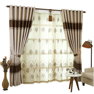 Lumière de luxe moderne minimaliste style princesse chambre à coucher atmosphère haut de gamme français couleur unie polyester <span class=keywords><strong>jacquard</strong></span> fini rideau - Product Image 1