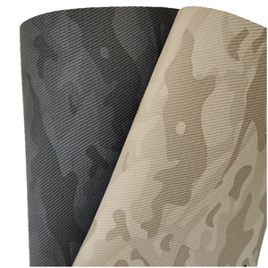 Tela de Tapicería de Microfibra Impermeable con Estampado de Cuero Sintético PU, Patrón de Camuflaje - Product Image 3