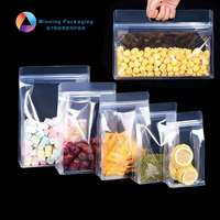 Sachet refermable thermoscellable transparent de qualité alimentaire en polyéthylène pour aliments secs et noix, avec barrière d'humidité personnalisée