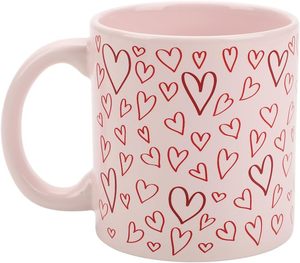 Taza de cerámica ASKDCP Modern Floral Pink de 16 oz-Apto para regalos en microondas y lavavajillas - Product Image 5