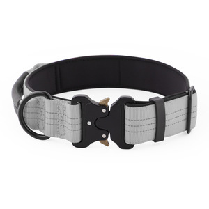 <span class=keywords><strong>Collar</strong></span> de Perro Grande Ajustable de Nailon Resistente, Reflectante, para Entrenamiento Táctico K9, con Logotipo Personalizado - Product Image 4