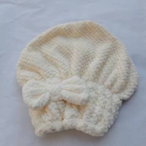 Serviette-turban absorbante en velours corail pour cheveux secs, pour femmes, grande et épaisse, avec nœud, pour le <span class=keywords><strong>bain</strong></span> - Product Image 3