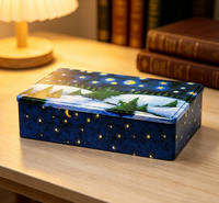 Boîte Cadeau en Métal Rectangulaire de Noël de Grande Qualité JH pour Biscuits, Gâteaux au Chocolat