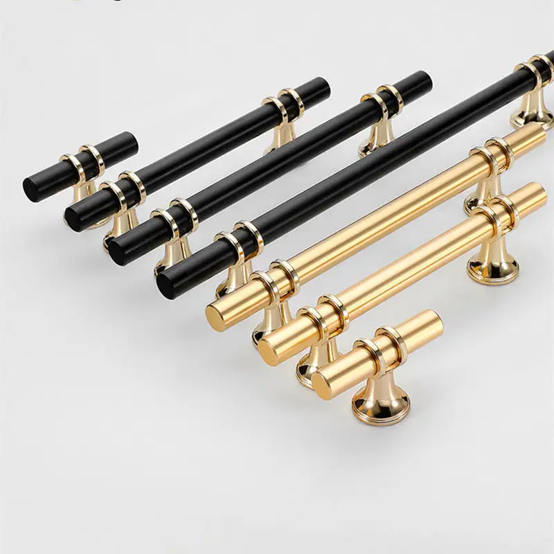 Best Sellers Matte Black Metal Stainless Steel Inox Handle Kitchen T Bar Drawer Pull Silver Brass Gold Cabinet Handles Pull