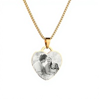 Collier pendentif en forme de cœur sportif en acier inoxydable 316L brillant pour femme, chaîne maille forçat, cadeau, best-seller