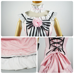 Disfraz de Robin, vestido rosa con sombrero, peluca, guantes, traje de juego de rol de anime para mujer, primavera 2024 - Product Image 4