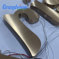 Enseigne 3D extérieure en acrylique à lettres lumineuses frontales, logo LED personnalisé pour agence, bureau de finance, immeuble commercial
