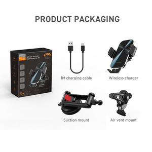 Người bán hàng tốt nhất 2025 Qi KC giấy chứng nhận sạc nhanh 15W người giữ xe sạc không dây với siêu tụ điện - Product Image 6