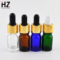 Leere 5ml 10ml 15ml 30ml 50ml 100ml Runde Mattierte Tropfflasche aus Glas mit Silber-Gold-Tropfverschluss für Hautpflege