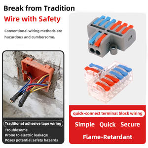 Connecteur de raccordement rapide à levier 222 pour applications électriques, avec contact en cuivre efficace et sécurisé et boîtier PC/Nylon - Product Image 3