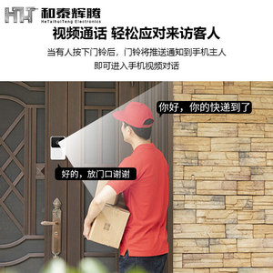 <b>Wireless</b> Wifi Doorbell <b>Camera</b> 720p Night Vision Two Way Audio Home <b>Security</b> Monitor With Type C Charging - Product Image 3