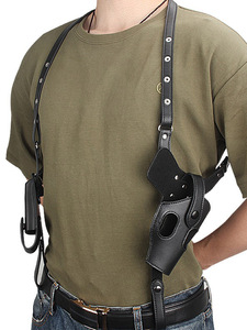 Funda táctica oculta para hombro y axila, estilo hockey, de cuero vacuno, seguridad 6x superior, para diestros - Product Image 1