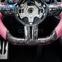 Volant personnalisé en fibre de carbone forgée rose pour BMW F30 F32 F20 F22 F80 F82 M3 M4 M2, forme D, performance