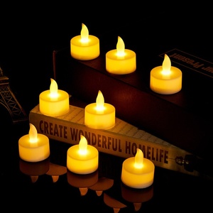 Petites bougies chauffe-plat sans flamme rondes personnalisées en gros pour la décoration de mariage - Product Image 1