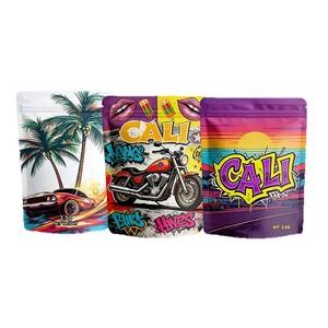 Bolsa de Embalaje de Grado Alimenticio Reutilizable de 3.5g con Diseño Gráfico Vibrante para Productos de Fumar, Tipo Stand Up Pouch, Personalizada, Venta al por Mayor - Product Image 1