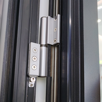 Porte coulissante moderne en verre sans rail avec cadre en aluminium trempé pour salle de bain/WC, utilisation extérieure, espaces intérieurs compacts