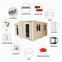 Maison préfabriquée extensible isolée de 20 pieds ou 40 pieds, 2 à 5 chambres, design moderne, pour hôtel, villa, usage portable, préfabriqué de luxe