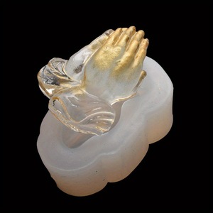 Silicone <b>Mold</b> <b>Hands</b> Clasped In Prayer For Resin DIY Candle Making Epoxy Ornament <b>Mold</b> - Product Image 2