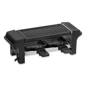 Gril à <span class=keywords><strong>raclette</strong></span> électrique pour <span class=keywords><strong>4</strong></span> <span class=keywords><strong>personnes</strong></span>, gril électrique portable, surface de cuisson antiadhésive mécanique 900W - Product Image 3