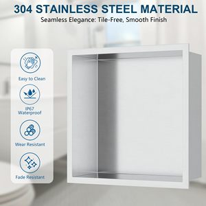 Nicchia Doccia Angolare Moderna in Acciaio Inox 304 <span class=keywords><strong>Salvaspazio</strong></span> e Impermeabile per il Mercato Europeo, Fornitore OEM - Product Image 4