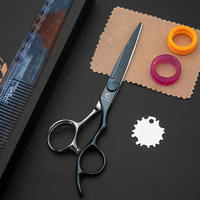 PROSEE ATS314 Ciseaux à cheveux professionnels en acier bleu pour coiffure, ciseaux de barbier affûtés pour droitiers, pour salon de coiffure