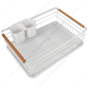 Dish <b>Rack</b> With Tray Quick Dry Countertop Kitchen Storage For <b>Plates</b> Bowls Utensils Square Design - Product Image 3