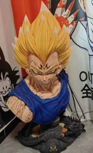 Buste de <span class=keywords><strong>Majin</strong></span> <span class=keywords><strong>Vegeta</strong></span> 1/1, sculpture GK Dragon Ball Anime pour collectionneurs, résine, lumières LED, sculpture artistique peinte à la main, haute précision - Product Image 4