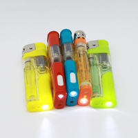 Briquet électronique en plastique pas cher avec torche LED