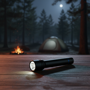 Lampe torche LED rechargeable en aluminium 495 lm, étanche IP66, alimentation 6 V CC, 2 piles AA, avec sangle de transport, pour plongée d'urgence, portable - Product Image 1