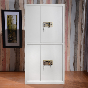 Gabinete <span class=keywords><strong>de</strong></span> Almacenamiento Metálico Pequeño con 2 Estantes <span class=keywords><strong>de</strong></span> Vidrio <span class=keywords><strong>y</strong></span> Puerta Corredera, Color Blanco - Product Image 3