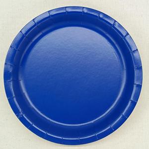 DAMAI Solid Color Party Decorations Dark Blue Paper Dinnerware Set <b>Disposable</b> Party <b>Tableware</b> 9 Inch Paper Plates Cup Napkin - Product Image 3